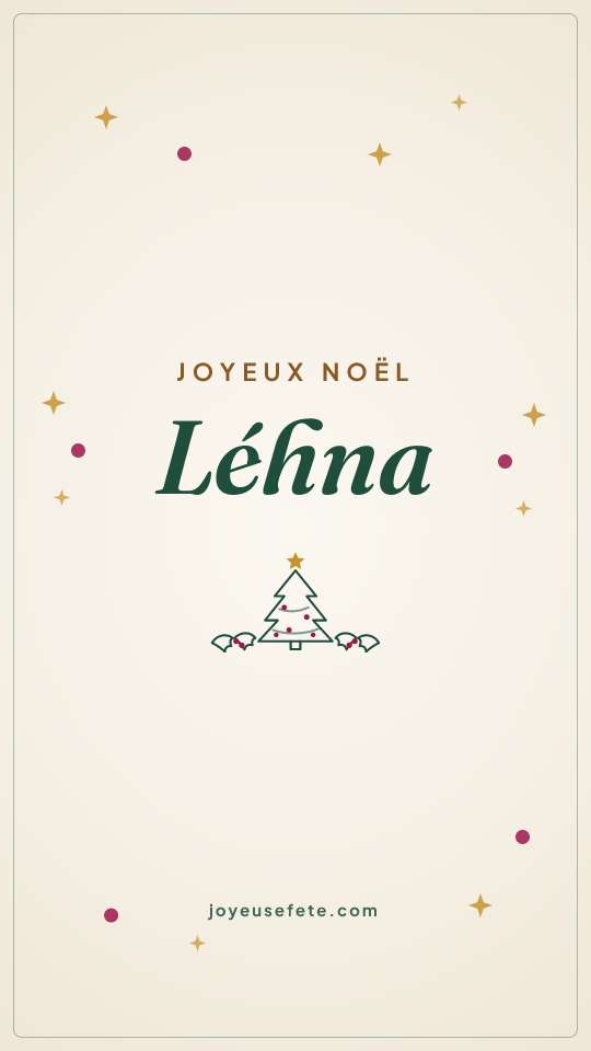 Image « Joyeux Noël Léhna » au format story