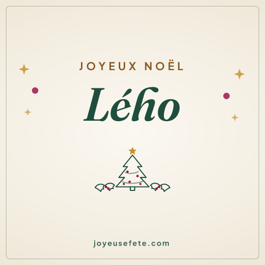 Image carrée « Joyeux Noël Lého » pour WhatsApp