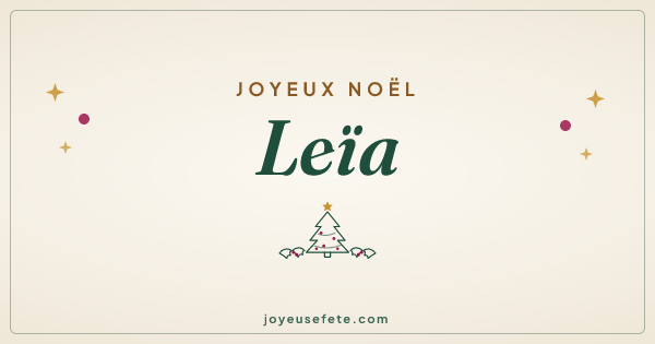 Image « Joyeux Noël Leïa » au format large