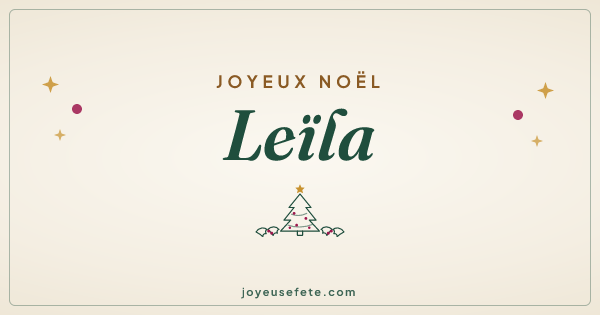 Image « Joyeux Noël Leïla » au format large