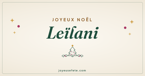Image « Joyeux Noël Leïlani » au format large