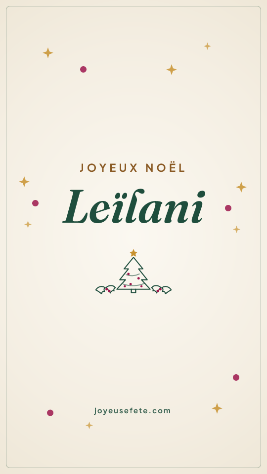Image « Joyeux Noël Leïlani » au format story