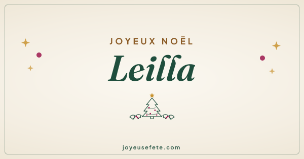 Image « Joyeux Noël Leilla » au format large