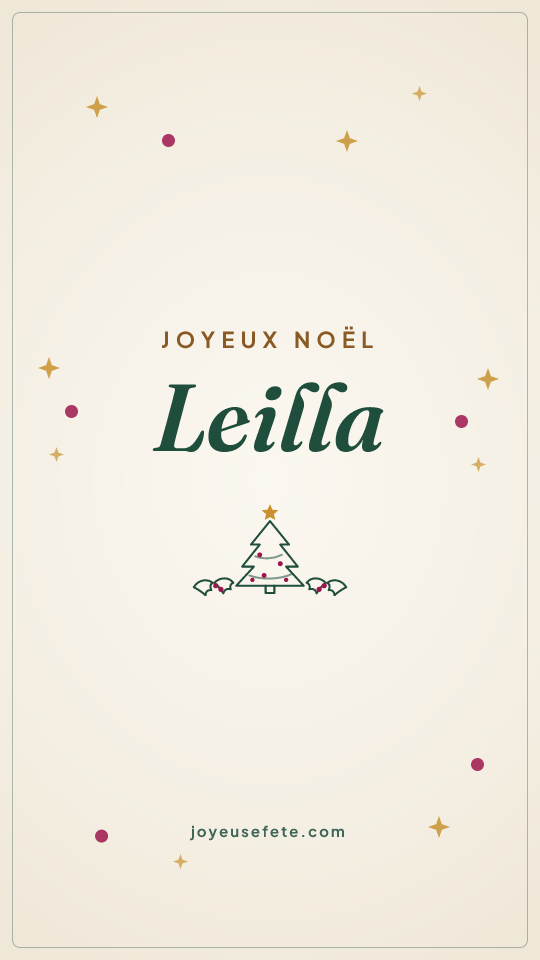 Image « Joyeux Noël Leilla » au format story