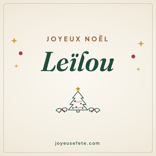 Image carrée « Joyeux Noël Leïlou » pour WhatsApp