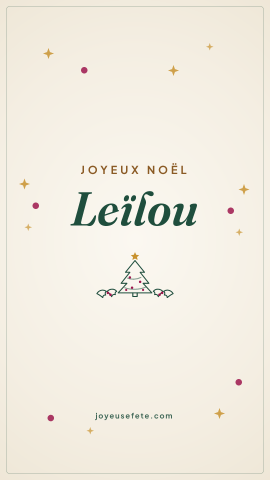 Image « Joyeux Noël Leïlou » au format story
