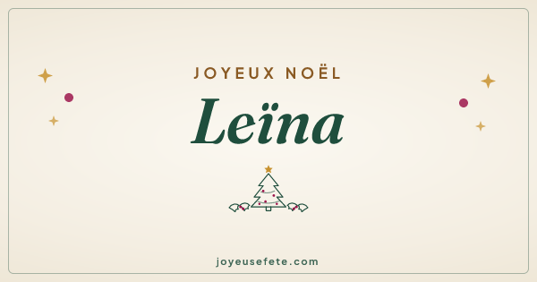 Image « Joyeux Noël Leïna » au format large
