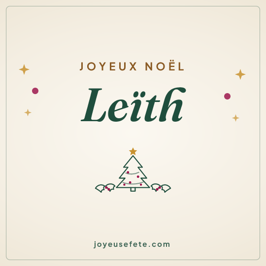 Image carrée « Joyeux Noël Leïth » pour WhatsApp
