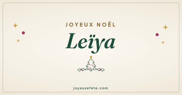 Image « Joyeux Noël Leïya » au format large