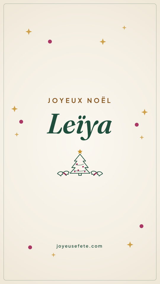 Image « Joyeux Noël Leïya » au format story