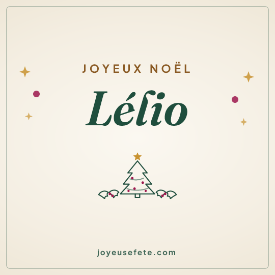 Image carrée « Joyeux Noël Lélio » pour WhatsApp