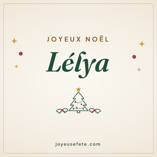 Image carrée « Joyeux Noël Lélya » pour WhatsApp
