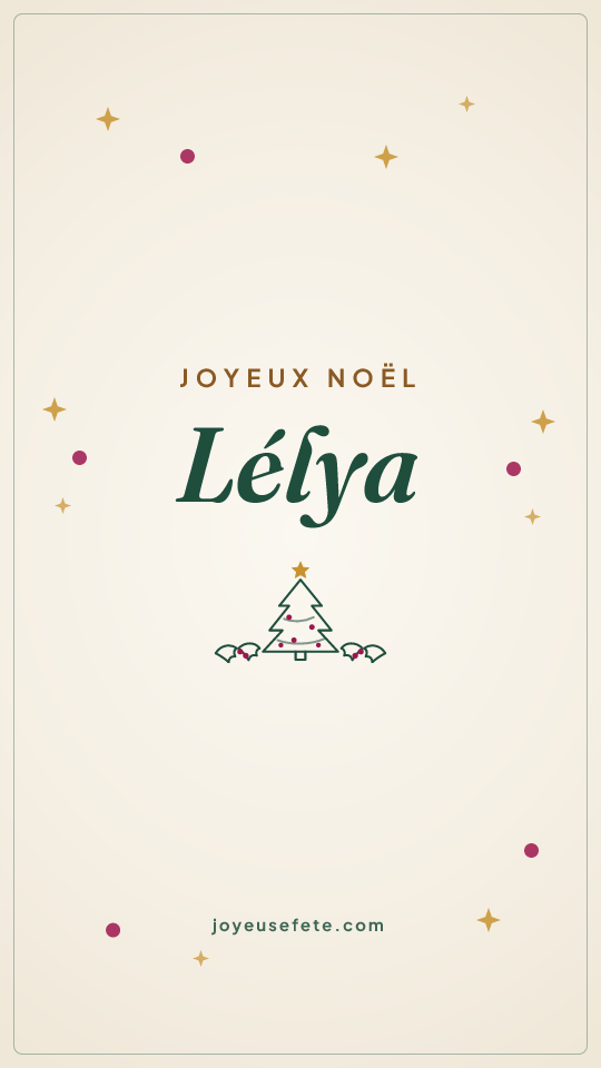 Image « Joyeux Noël Lélya » au format story