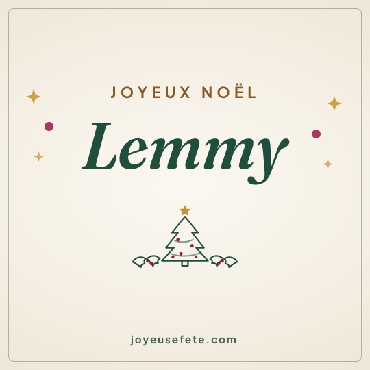 Image carrée « Joyeux Noël Lemmy » pour WhatsApp