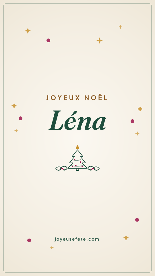 Image « Joyeux Noël Léna » au format story