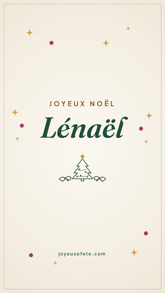 Image « Joyeux Noël Lénaël » au format story