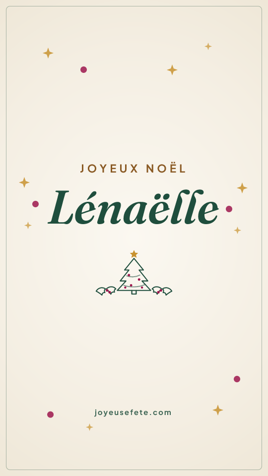 Image « Joyeux Noël Lénaëlle » au format story