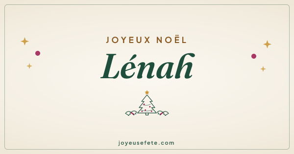 Image « Joyeux Noël Lénah » au format large