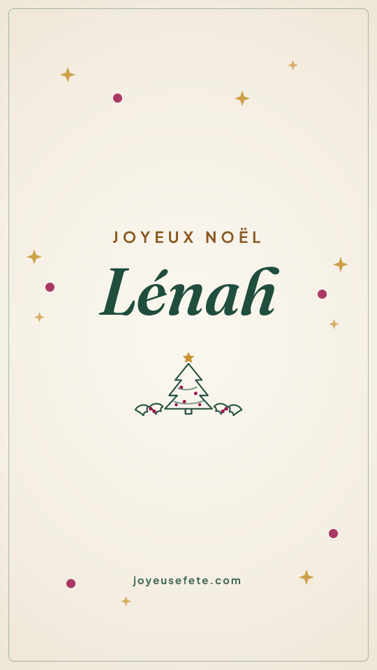 Image « Joyeux Noël Lénah » au format story