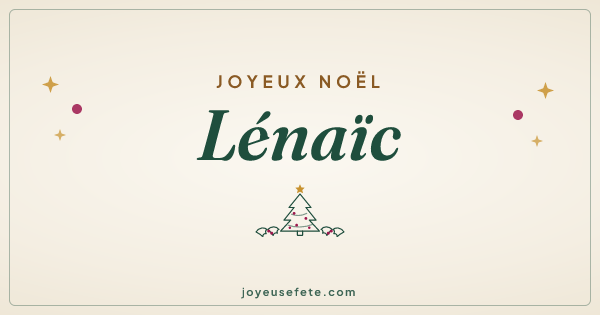 Image « Joyeux Noël Lénaïc » au format large