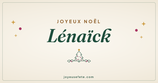 Image « Joyeux Noël Lénaïck » au format large
