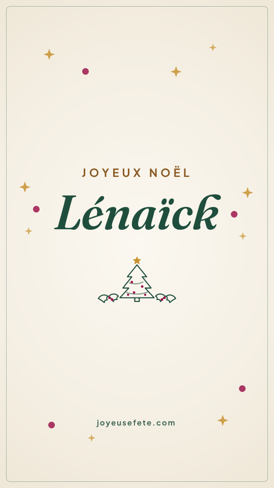 Image « Joyeux Noël Lénaïck » au format story