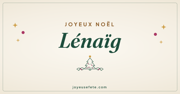 Image « Joyeux Noël Lénaïg » au format large