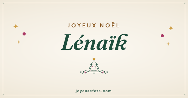 Image « Joyeux Noël Lénaïk » au format large