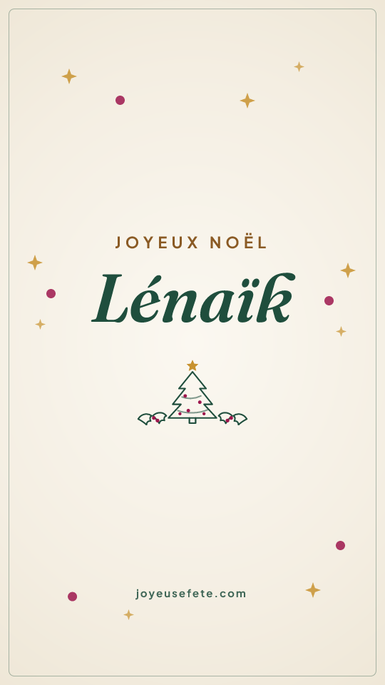 Image « Joyeux Noël Lénaïk » au format story
