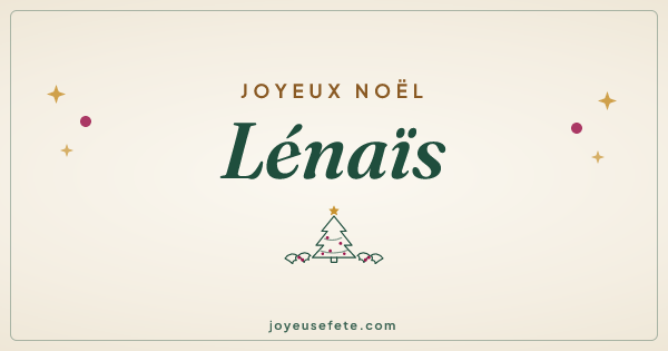Image « Joyeux Noël Lénaïs » au format large