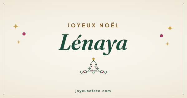 Image « Joyeux Noël Lénaya » au format large