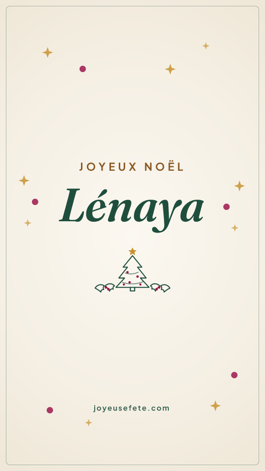 Image « Joyeux Noël Lénaya » au format story