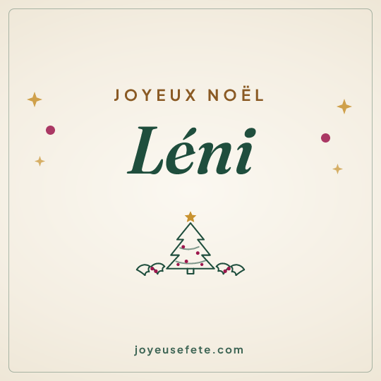 Image carrée « Joyeux Noël Léni » pour WhatsApp