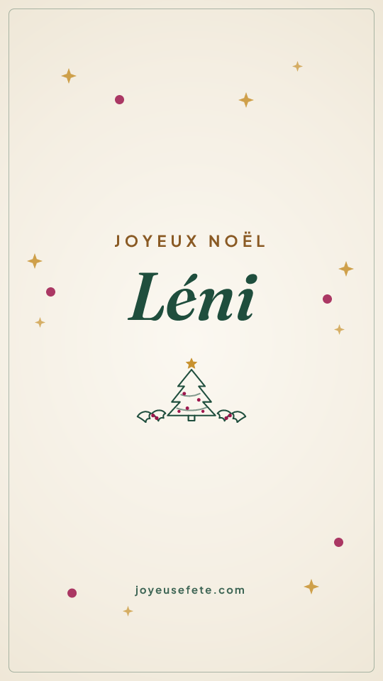 Image « Joyeux Noël Léni » au format story