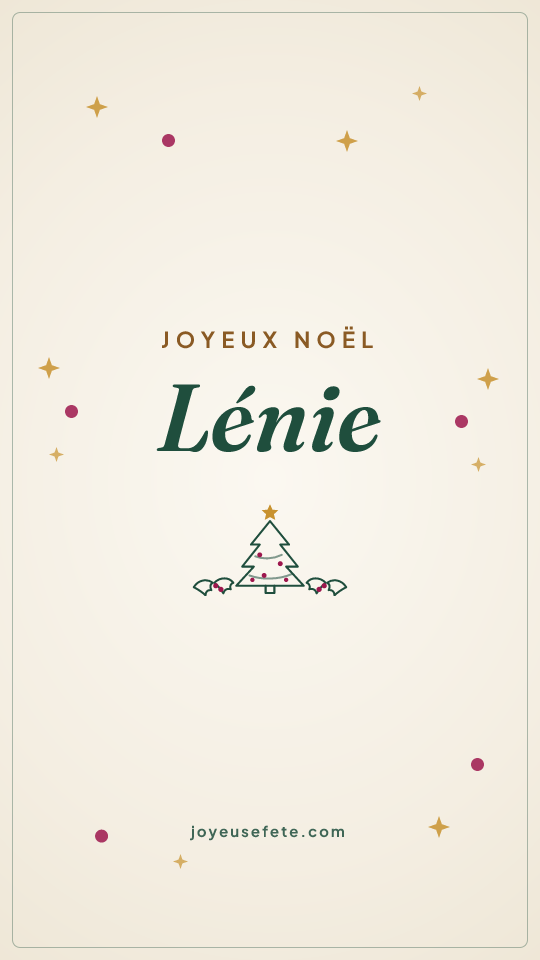 Image « Joyeux Noël Lénie » au format story