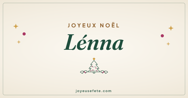 Image « Joyeux Noël Lénna » au format large