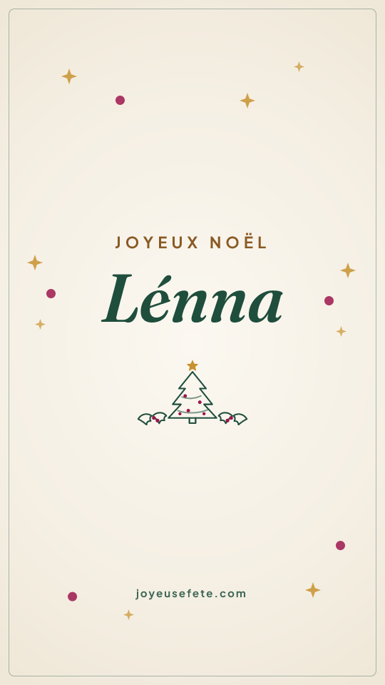 Image « Joyeux Noël Lénna » au format story