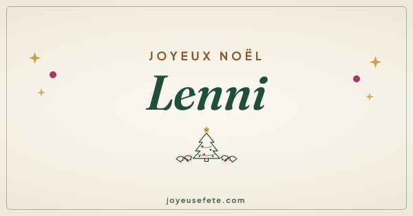 Image « Joyeux Noël Lenni » au format large