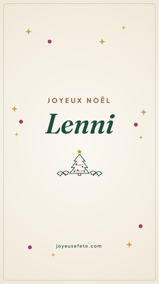 Image « Joyeux Noël Lenni » au format story