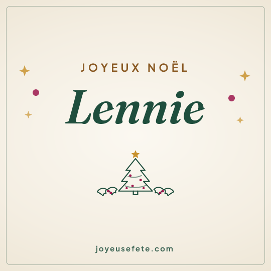 Image carrée « Joyeux Noël Lennie » pour WhatsApp