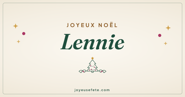 Image « Joyeux Noël Lennie » au format large