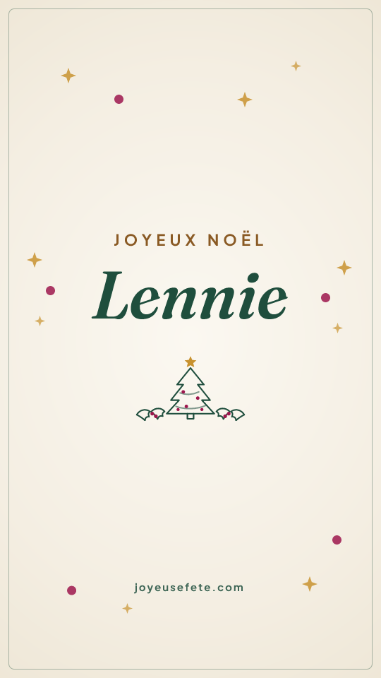 Image « Joyeux Noël Lennie » au format story