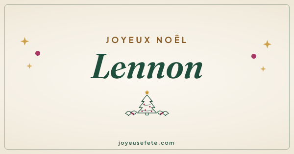 Image « Joyeux Noël Lennon » au format large