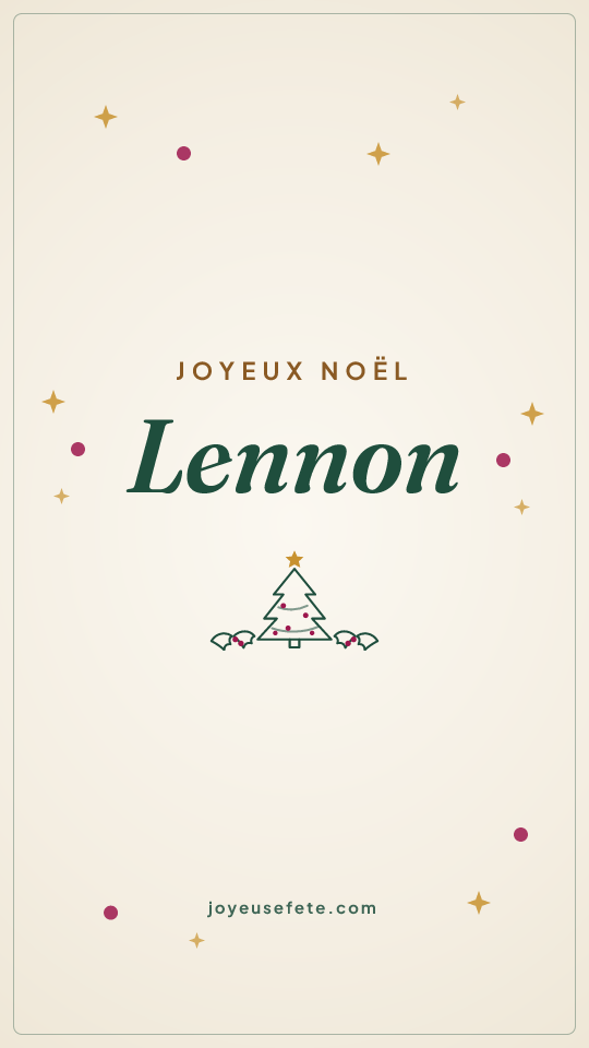 Image « Joyeux Noël Lennon » au format story