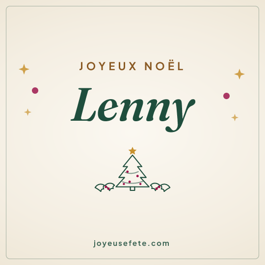 Image carrée « Joyeux Noël Lenny » pour WhatsApp