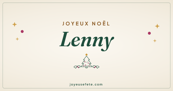Image « Joyeux Noël Lenny » au format large