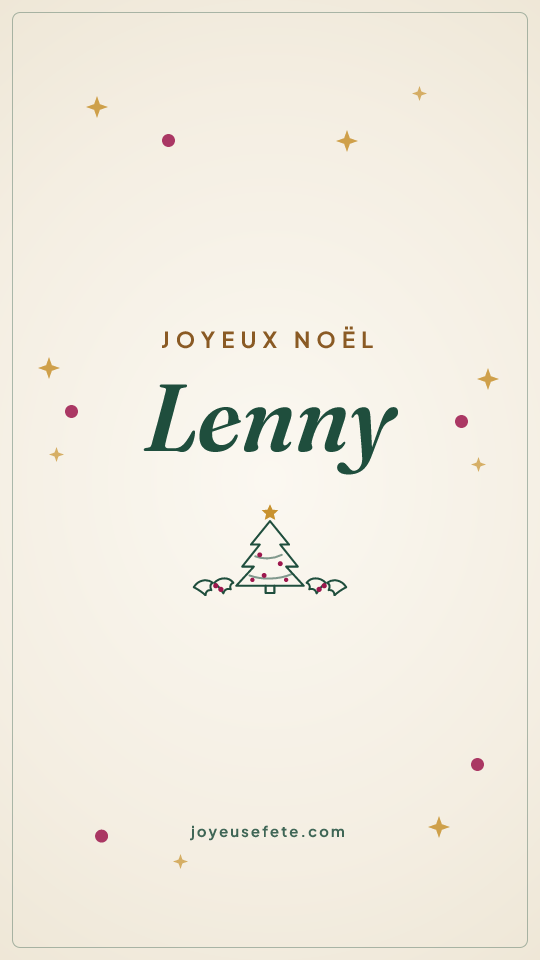 Image « Joyeux Noël Lenny » au format story