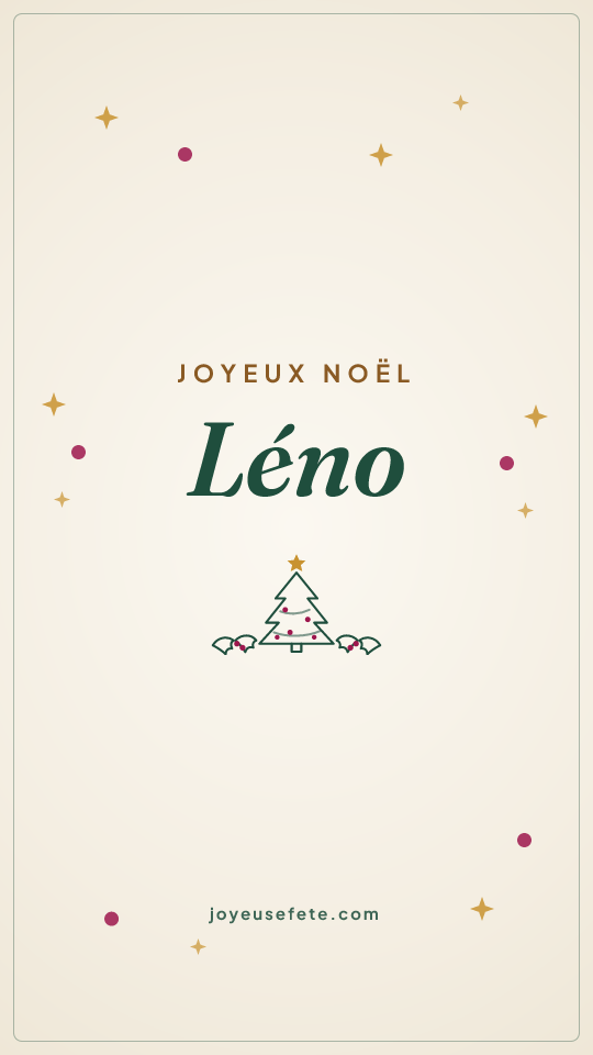 Image « Joyeux Noël Léno » au format story