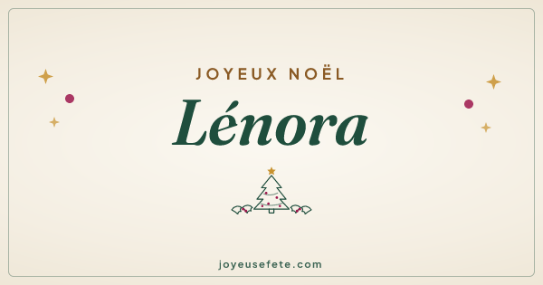 Image « Joyeux Noël Lénora » au format large