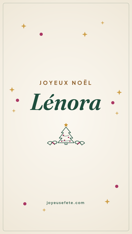 Image « Joyeux Noël Lénora » au format story